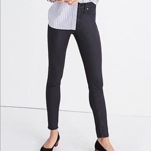 Madewell 9 inch rise coated jeans